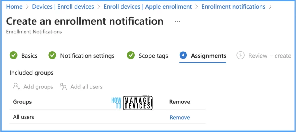 Setup Enrollment Notification in Intune for Mac Devices Fig.12